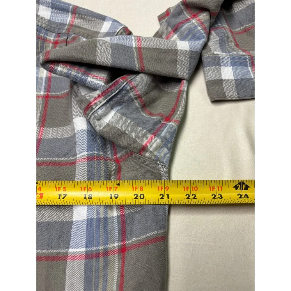 J.Crew Sporting Goods Mens Slim Fit Herringbone Plaid Button Down Shirt Grey M